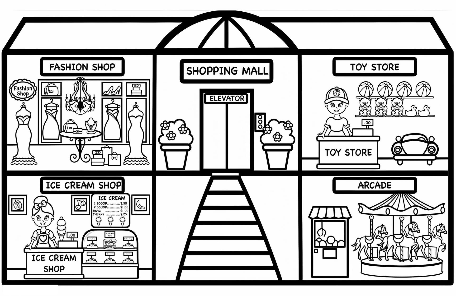 Printable Shopping Mall