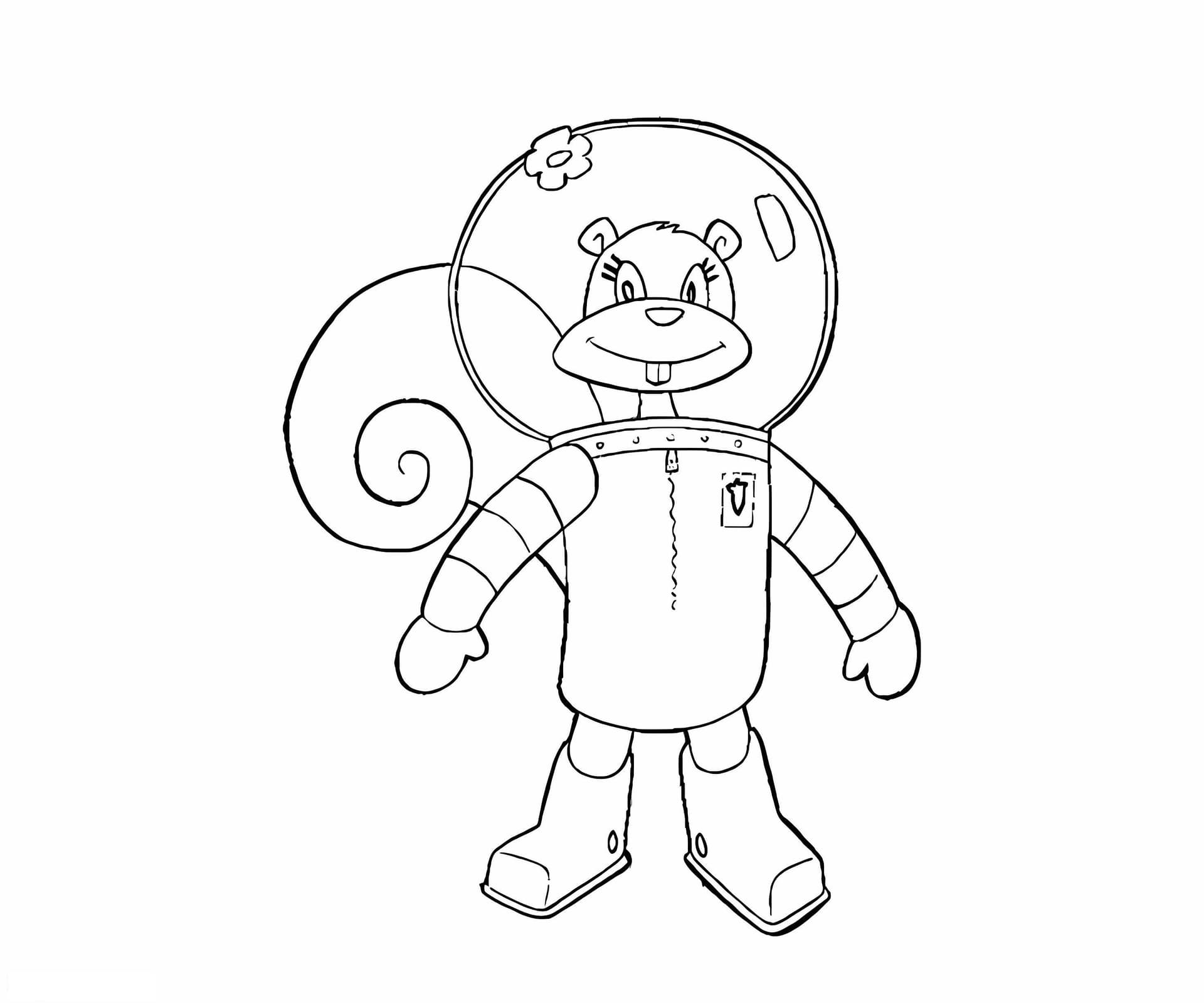 Sandy Cheeks To Color
