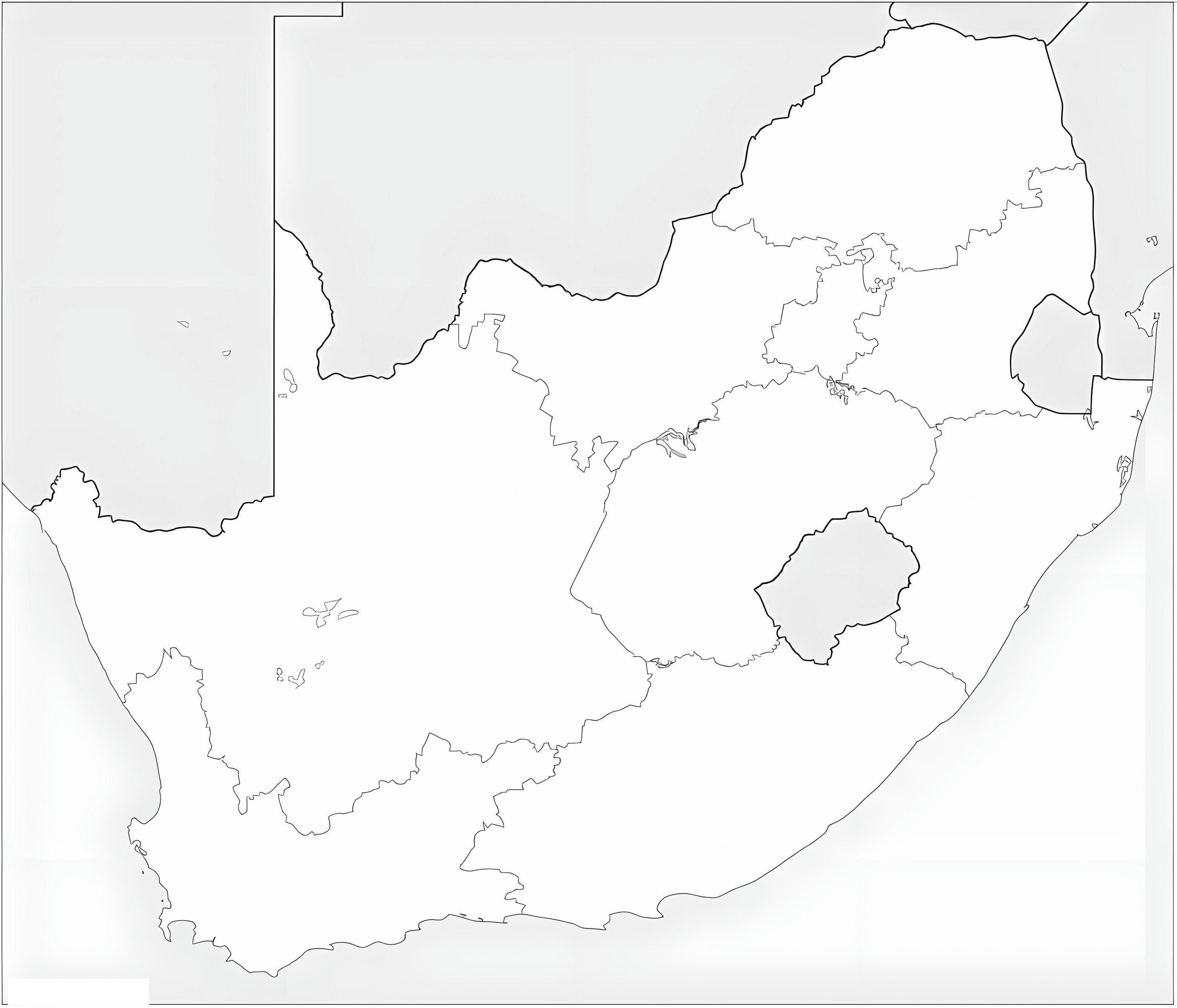 Mapa de Sudáfrica
