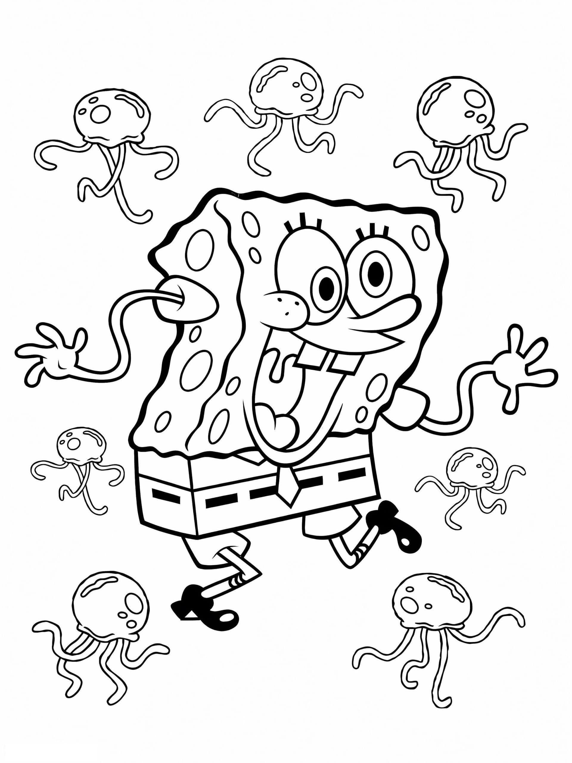 SpongeBob And Jellyfish