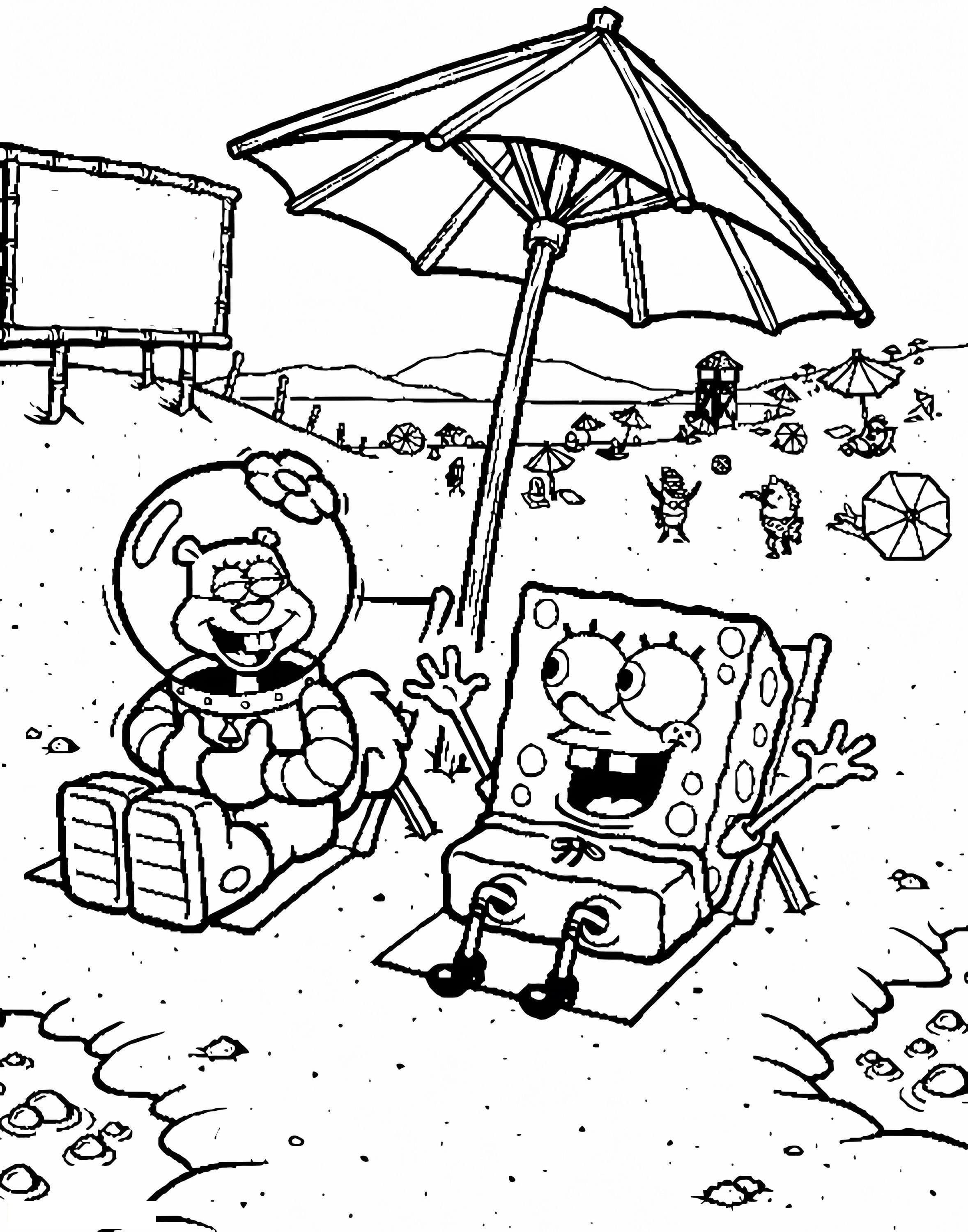 Bob Esponja con Sandy Cheeks
