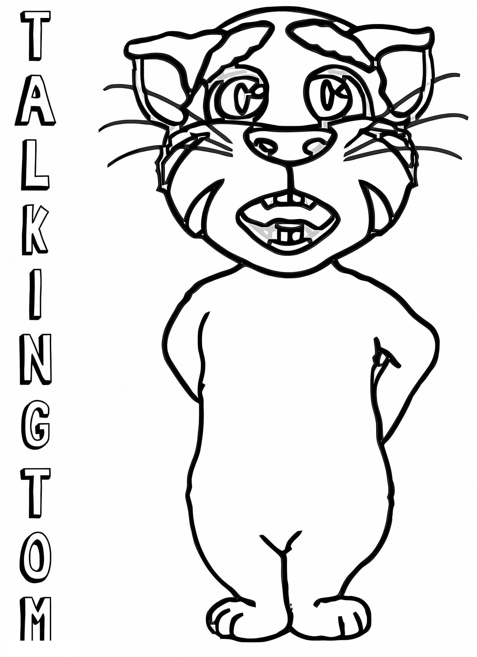 Talking Tom To Color