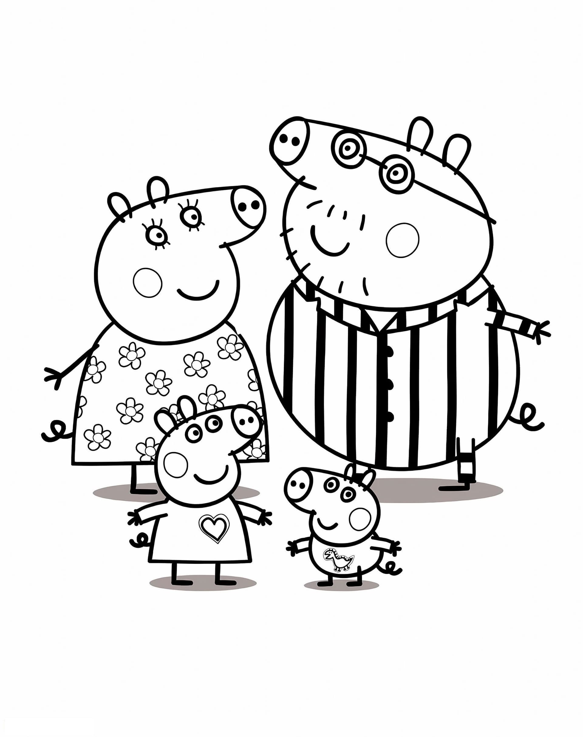 Peppa Pig Family Tattoo