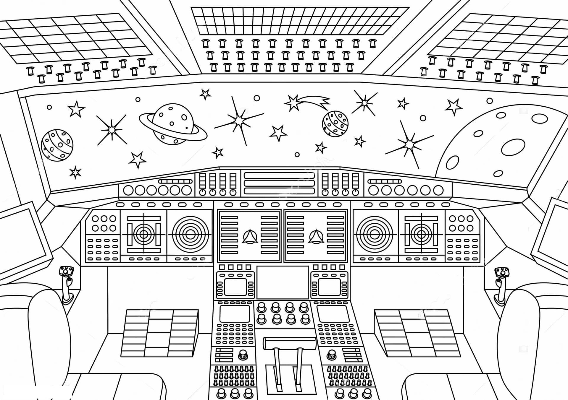 View Of The Interior Universe Of The Spaceship