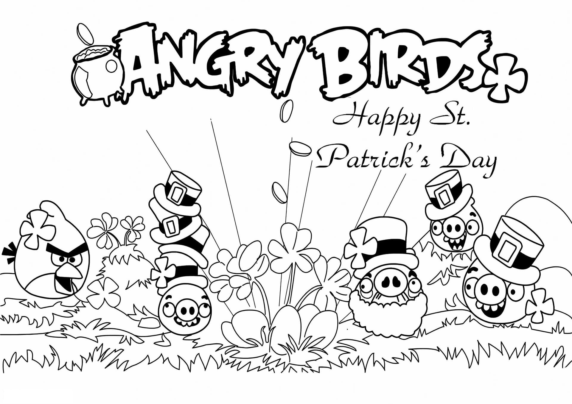 Angry Birds Happy St Patricks Day