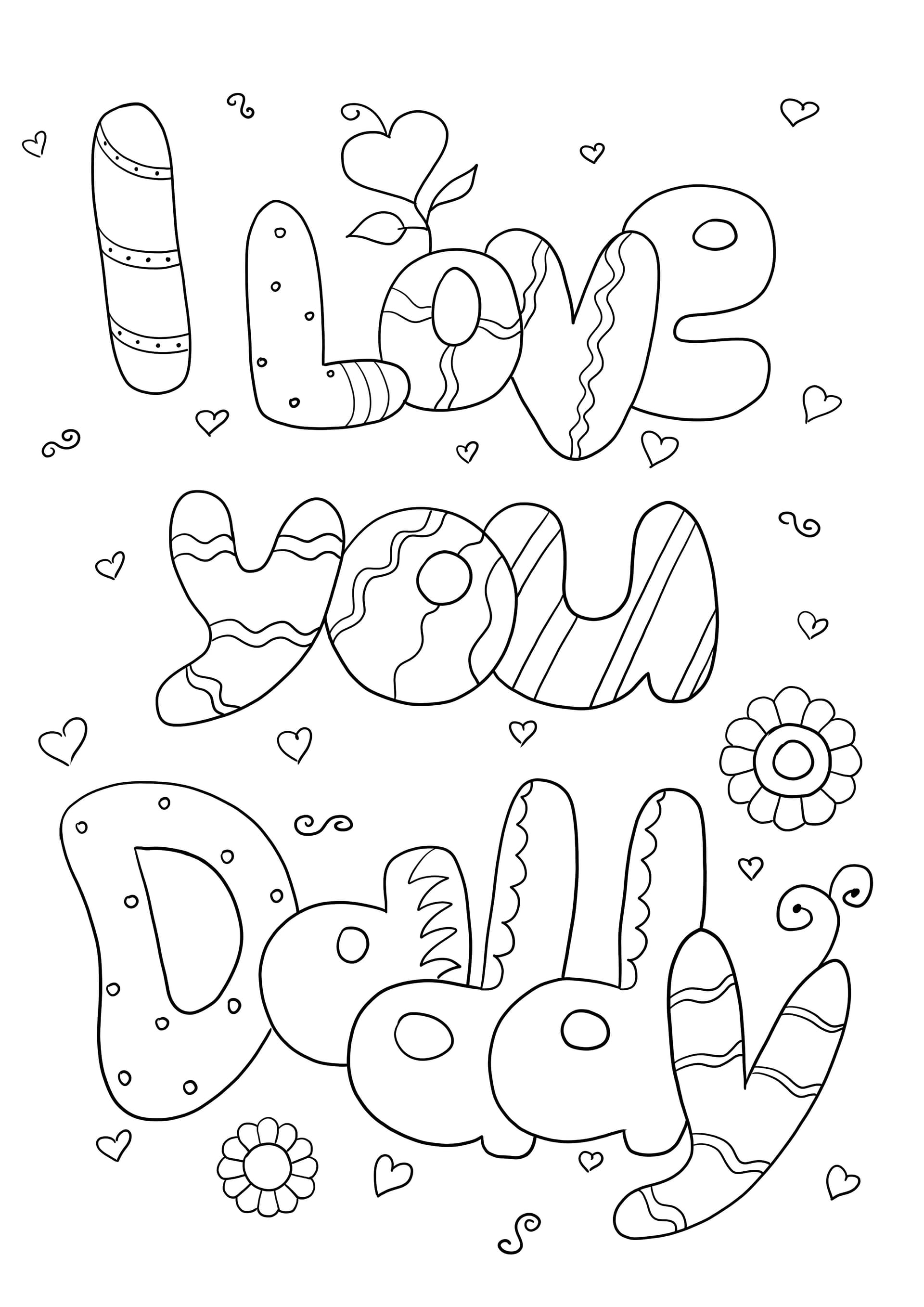 I love you daddy birthday card