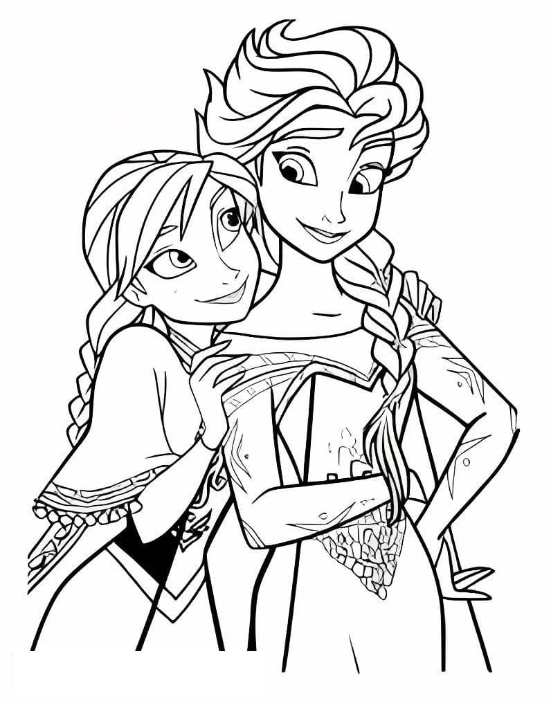 Elsa y Anna felices