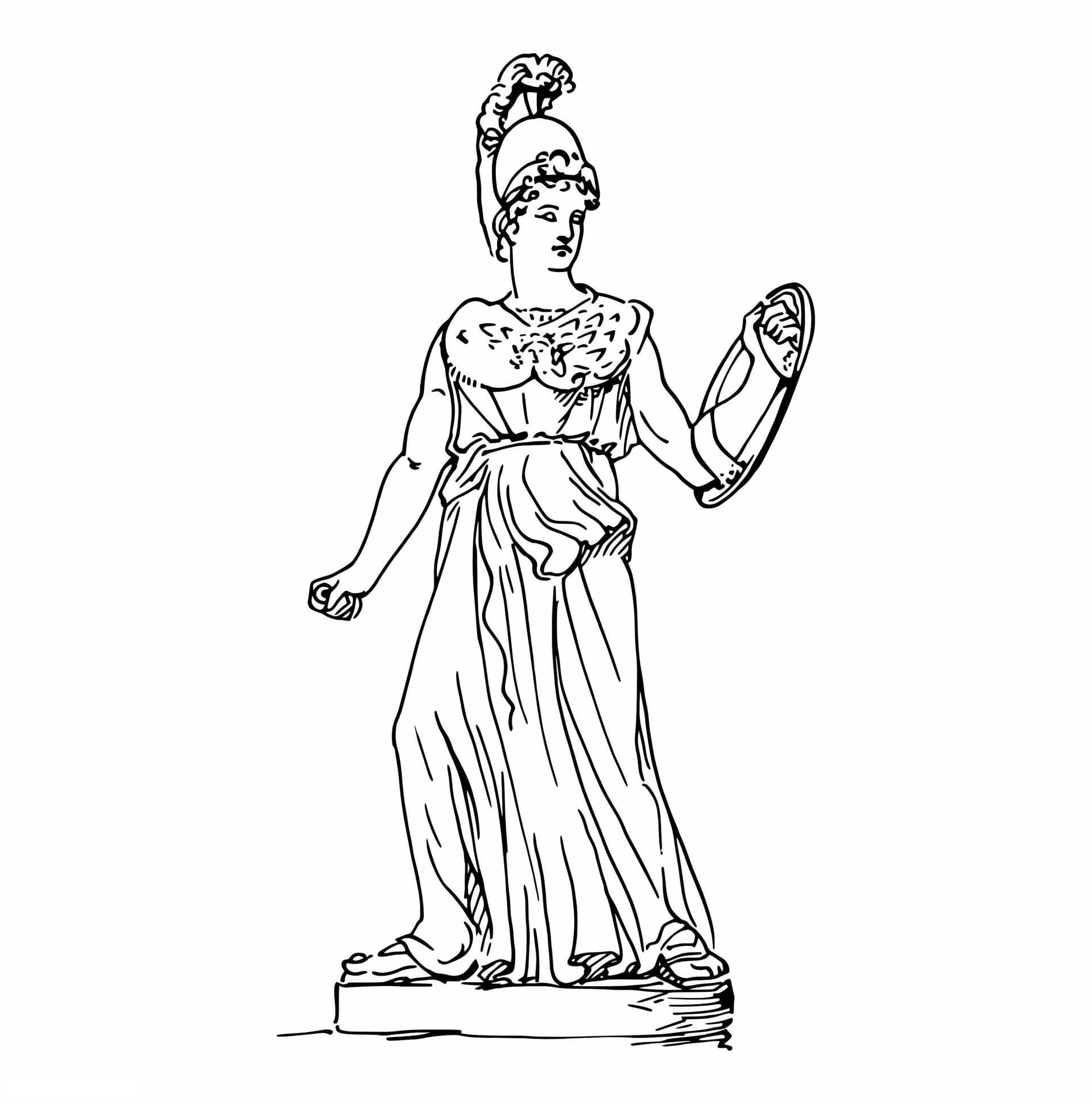 Statue Of The Goddess Athena Parthenos