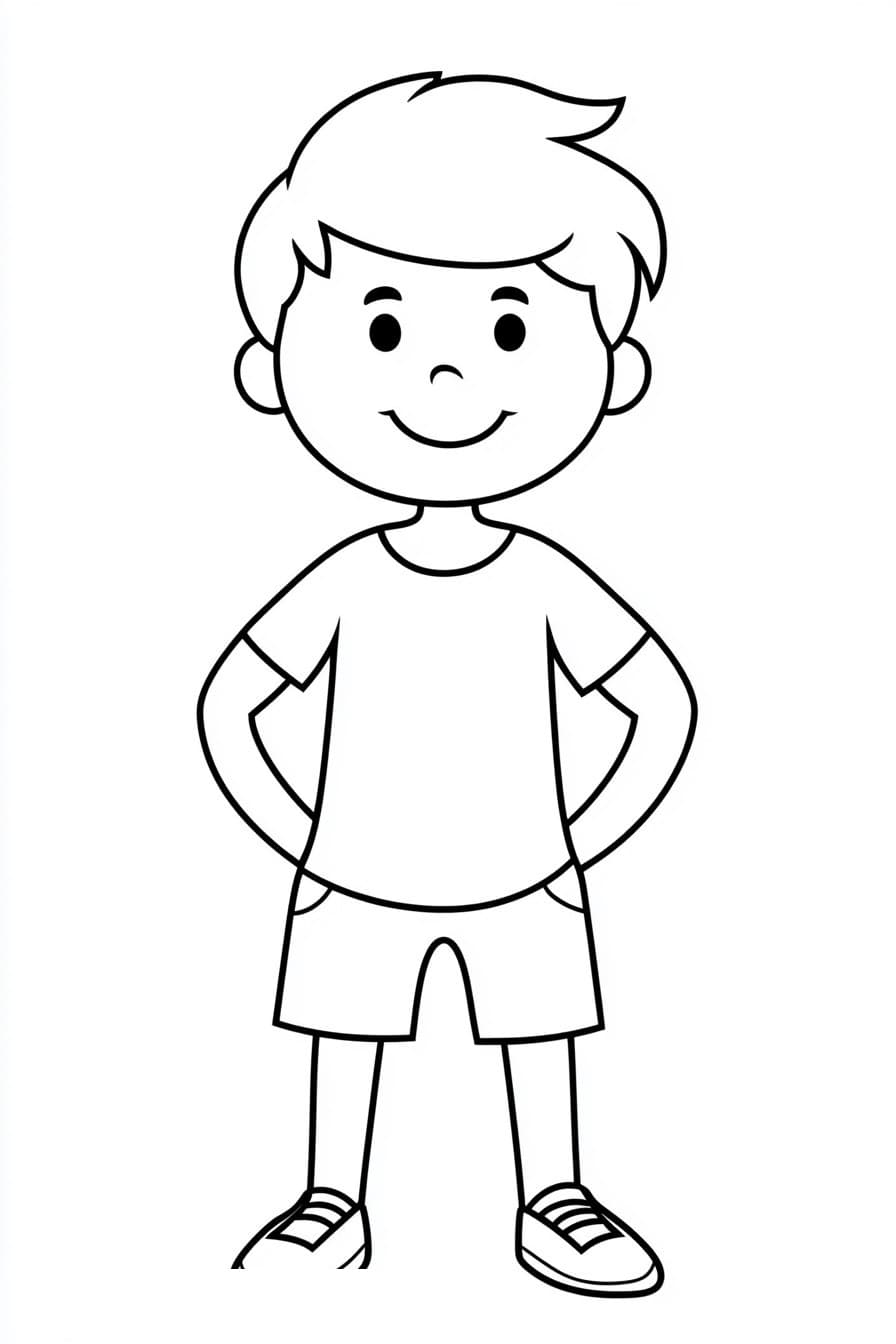 Página para colorear cuerpo entero