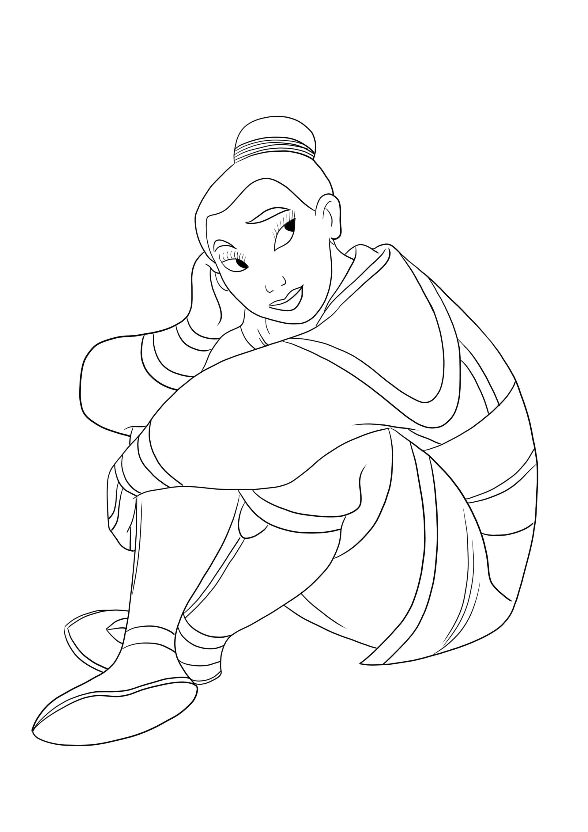 Mulan looking to the left