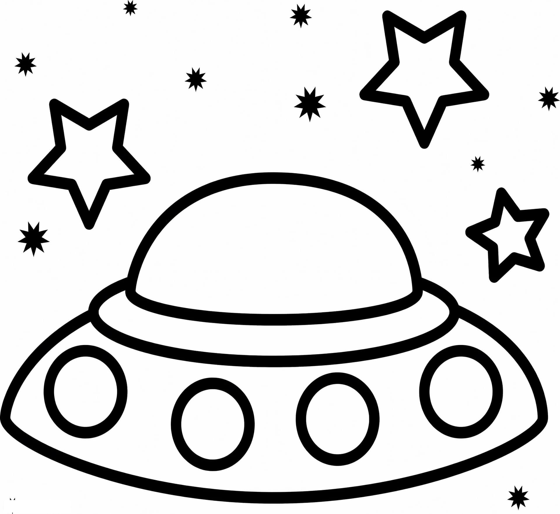 Ufo Flying In Space