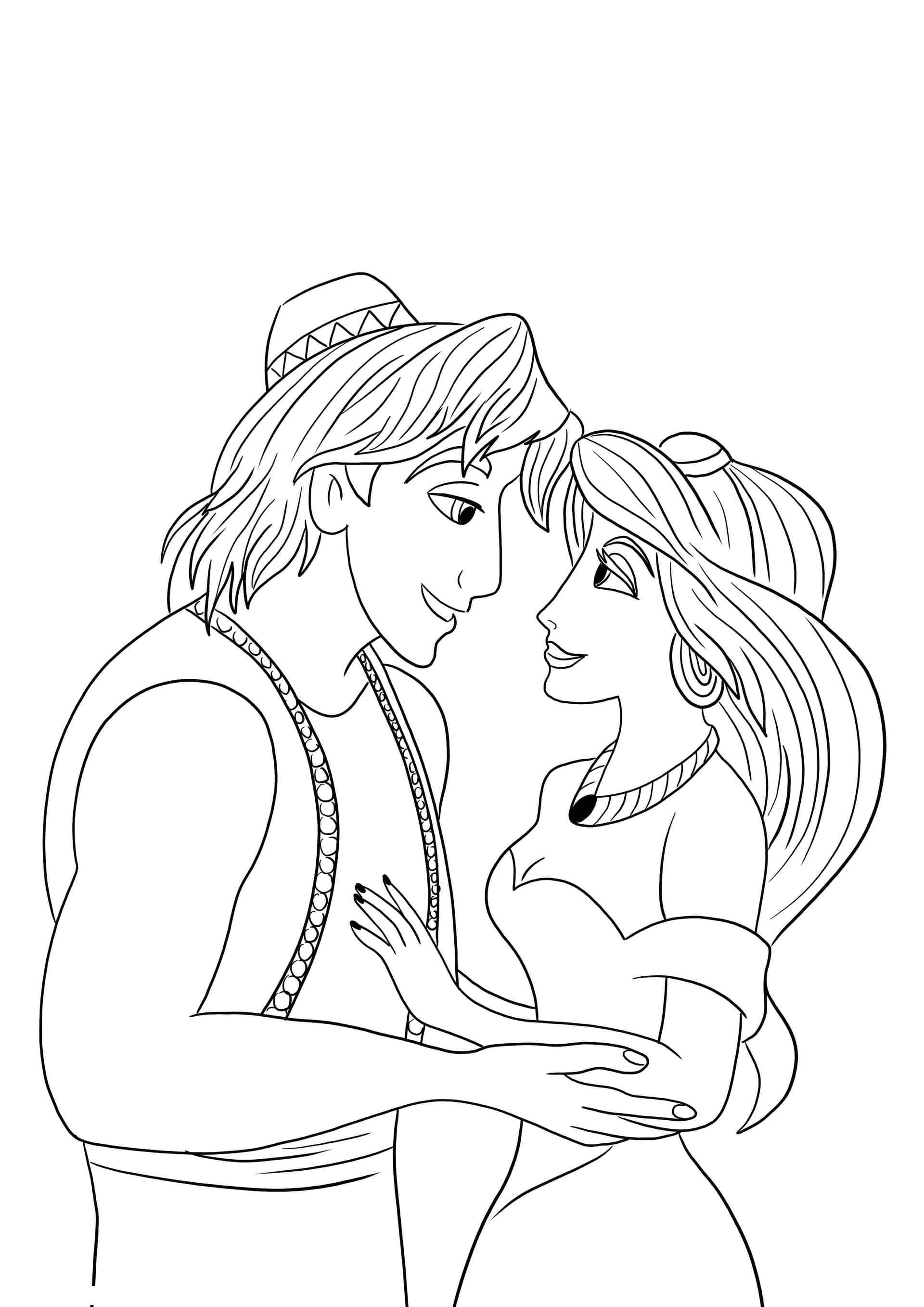 Princess Jasmine and Aladdin
