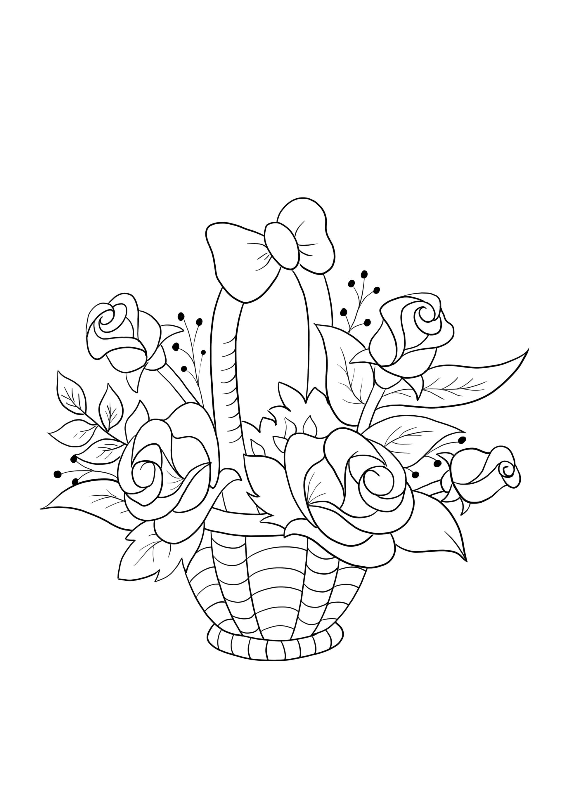 Roses in a basket