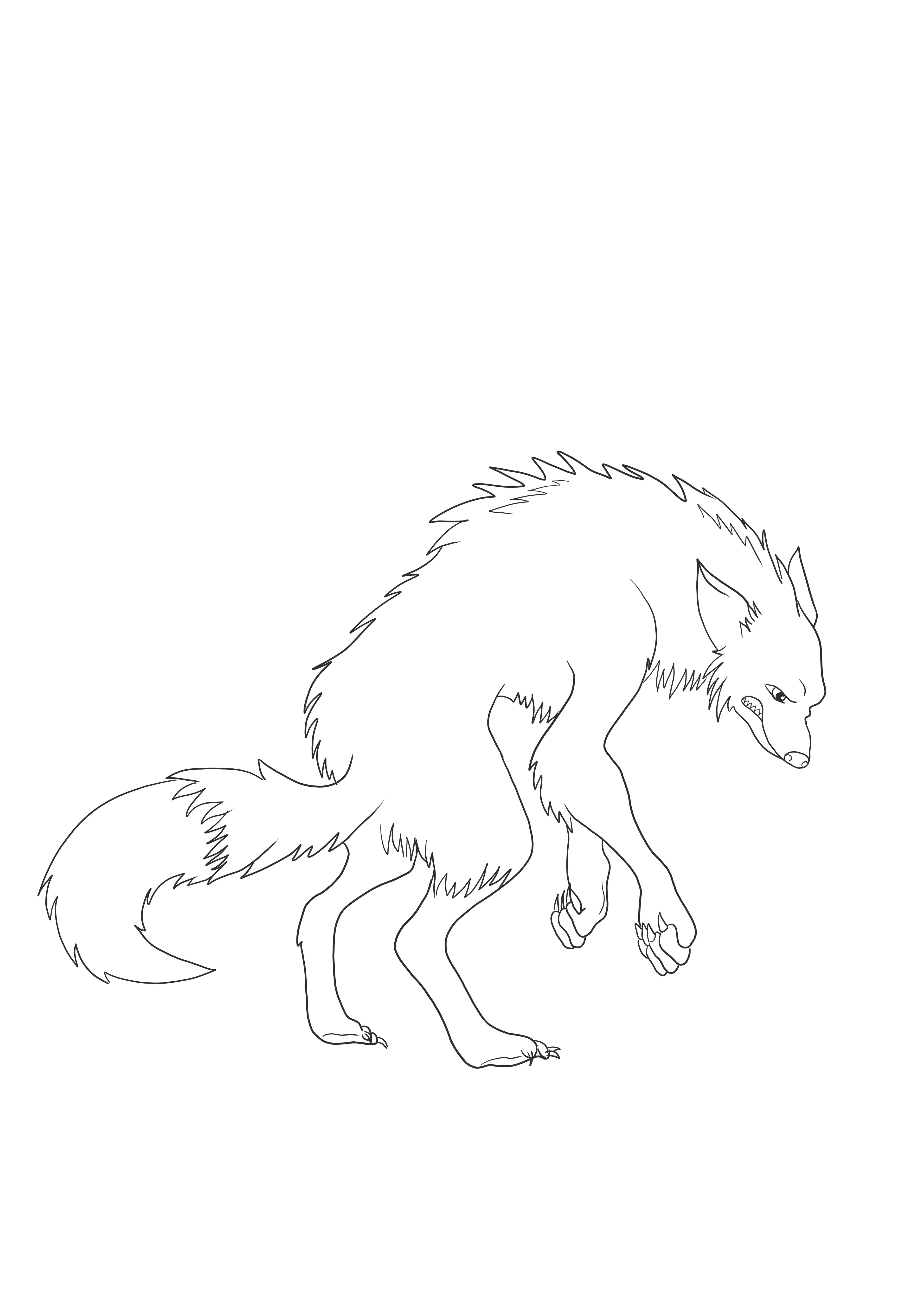 Hombre lobo aterrador