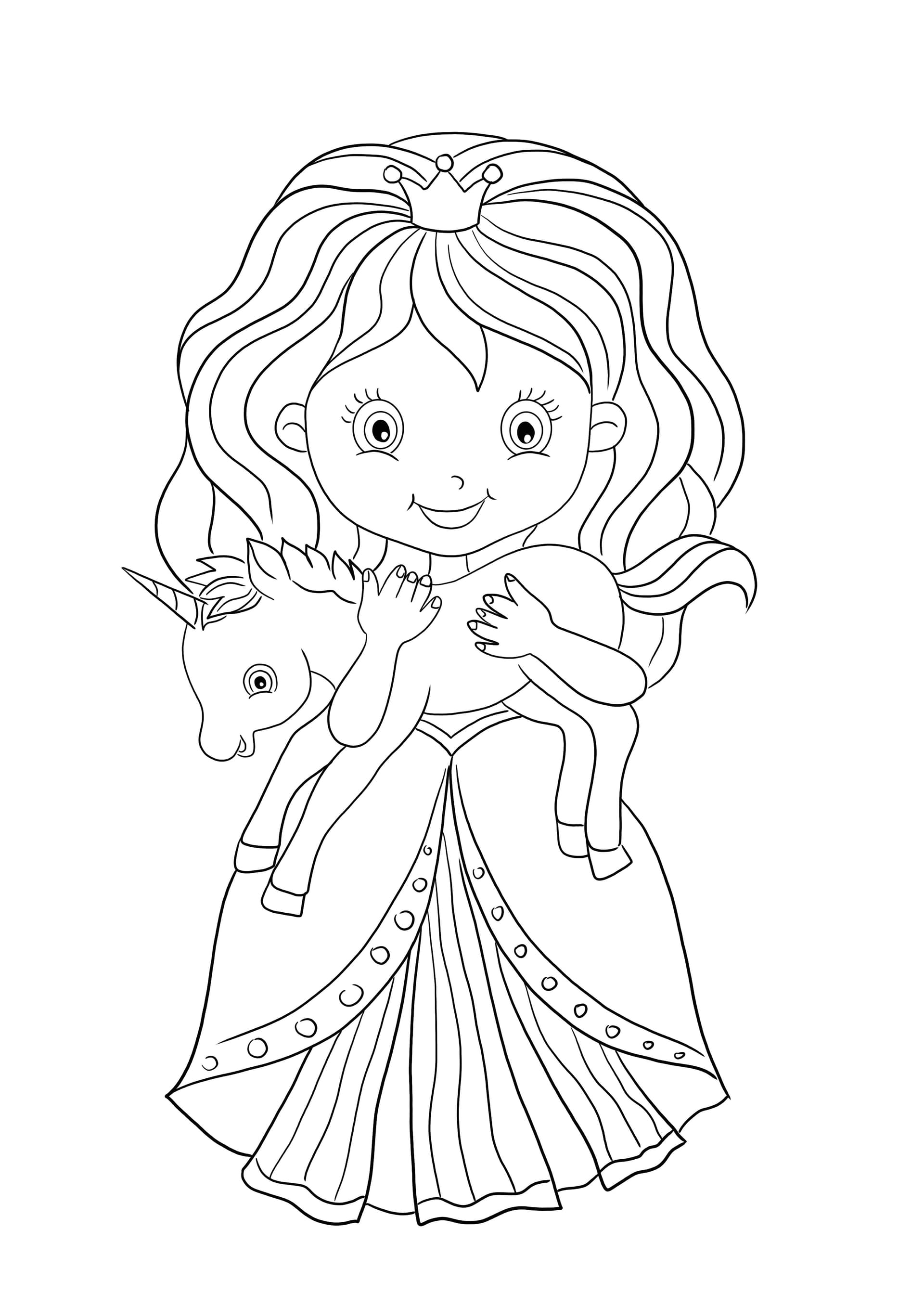 Unicorn toy and princess